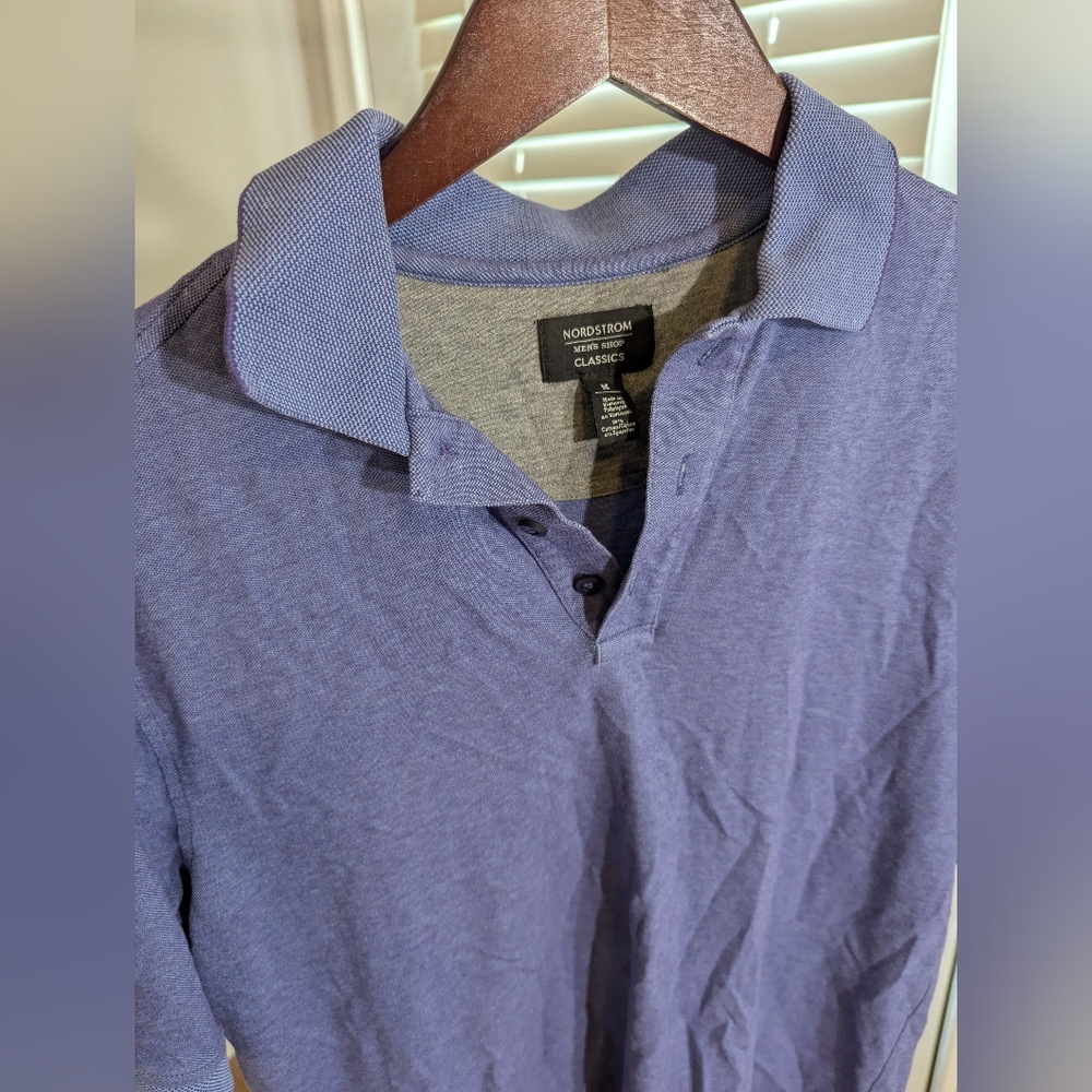 Nordstrom Classic Men's Blue Polo Shirt Medium